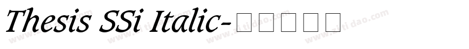 Thesis SSi Italic字体转换